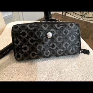 Coach Accordion Zip Around Wallet